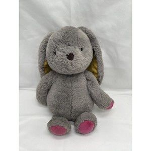 B Softies Happy Hues Plush Sprinkle Bunny Rabbit Deluxe Stuffed Toy 12" Gray